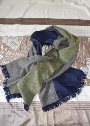 Палантин cos color block, 100% wool как новый