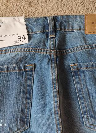 Стильные джинсы mom фирмы bershka,р. 34.4 фото