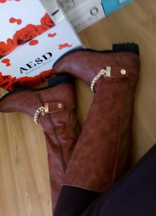 Демисезонные утепленные сапоги