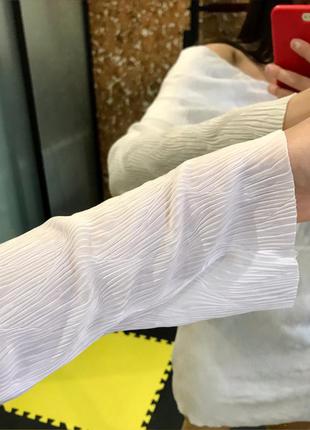 Розпродаж біле плаття з рукавом ошатне4 фото