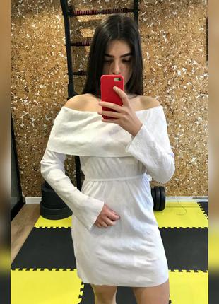Розпродаж біле плаття з рукавом ошатне6 фото