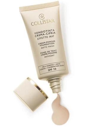 Матирующый тональный крем collistar cream-powder foundation matte finish spf101 фото