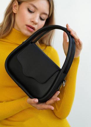 Жіночий клатч з еко-шкіри чорний