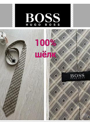 Шелковый галстук от hugo boss оригинал