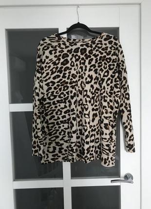 Блуза с принтом леопард