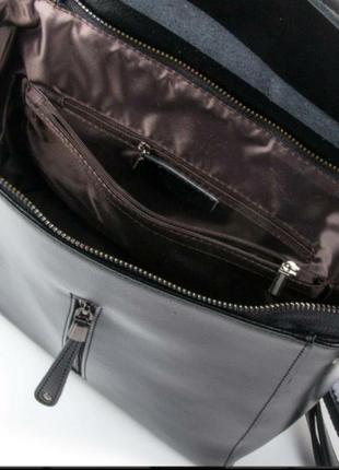 Жіночий шкіряний рюкзак alex rai, чорна фурнітура7 фото