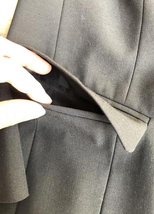 Стильный чёрный пиджак удлинённый шерсть батал5 фото