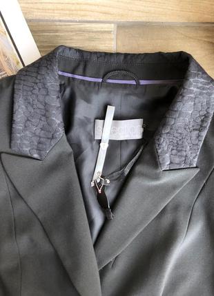 Стильный чёрный пиджак удлинённый шерсть батал4 фото