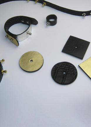 Браслет трансформер , разборный со съемным пином . кожаный браслет минимализм4 фото