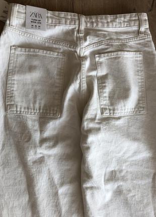Джинсы белые zara зара белые белоснежные брюки джинсы 38 оригинал3 фото