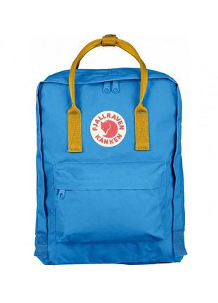 Рюкзак fjallraven kanken classic синий с желтыми ручками купить фьялравен канкен1 фото