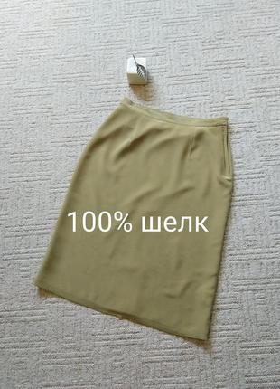 Шелковая юбка, юбка из 100% шелка, 100% шелковый, шелковая юбка карандаш меди