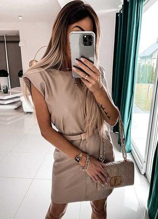 Платье кожа 5