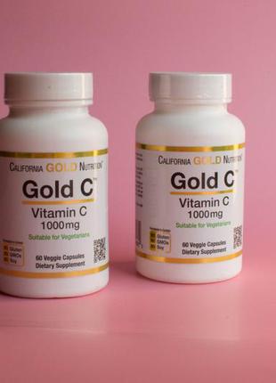 California gold nutrition omega 3, gold c, витамин c, 1000 мг, 60 вегетарианских капсул