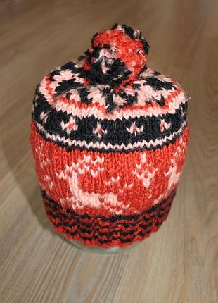 Зимова шапка з оленями