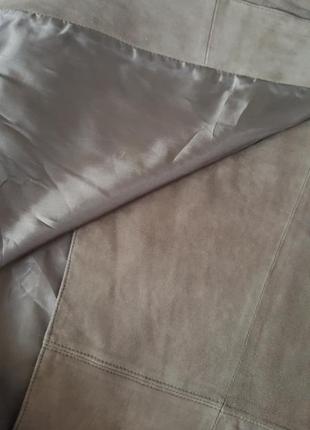 Стильная юбка-миди из натуральной замши rene lezard4 фото