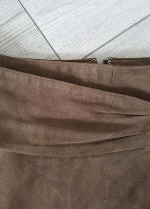 Стильная юбка-миди из натуральной замши rene lezard2 фото