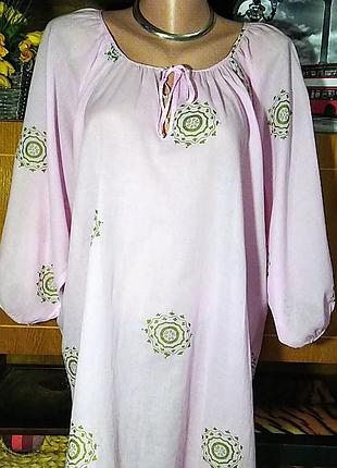 Блузка туника натуральная большой размер