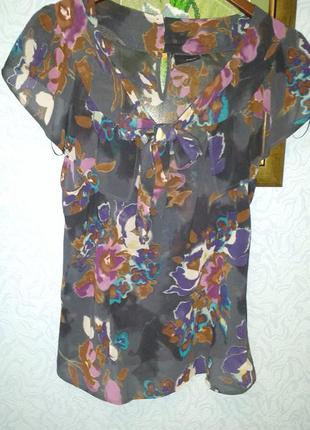 Очаровательная  блуза next с акварельным принтом