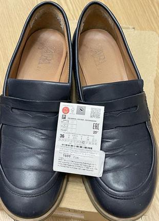 Туфлі шкіряні zara