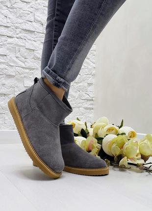 Дитячі замшеві уггі з хутром, різні кольори