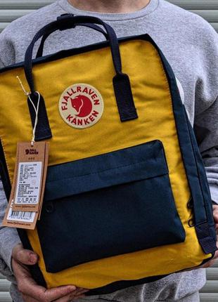 Рюкзак , fjallraven kanken classic , жовто-синій .1 фото