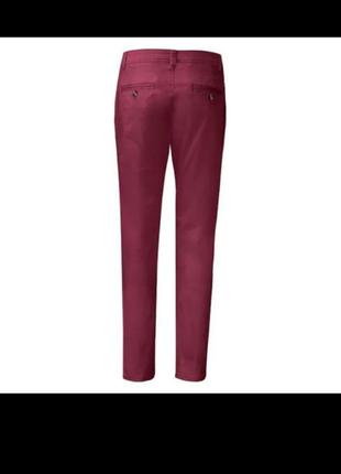 Бордовые брюки чиносы livergy размер 486 фото
