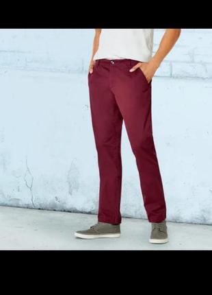 Бордовые брюки чиносы livergy размер 487 фото
