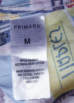 Рубашка  гавайская primark relaxed fit cotton гавайка (m)6 фото