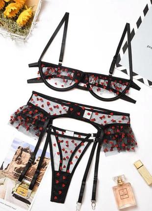 ❤️шикарный комплект белья с вышивкой🔥 к