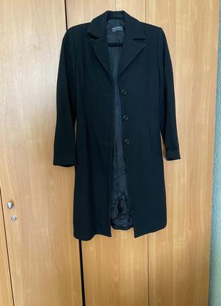 Чорне пальто плащ кардиган вовняний sospiro жіночий осінь весна