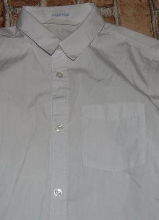 Нарядная белая рубашка мальчику 11 - 12 лет h&m3 фото