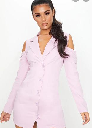 Сукня піджак з вирезами на плечах