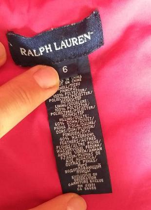 Пуховик ralph lauren на девочку 6лет 5
