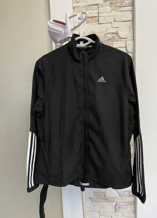 Куртка, чёрная ветровка adidas