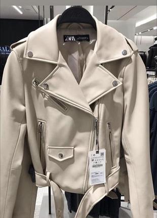 Кожаная куртка zara, косуха