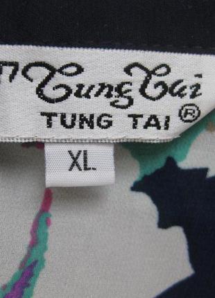 Шифоновая легкая летняя нарядная блузка рубашка tung tai, xl,  км1012 большой размер9 фото