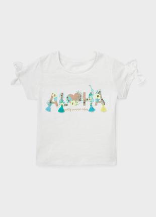 Футболка тм рalomino .с принтом и паетками, р.122