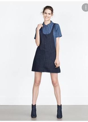 Джинсовый сарафан zara 2