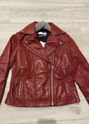Шкіра курточка косуха mango xs l