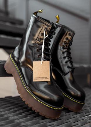 Женские ботинки dr. martens лак без меха скидка 40 sale | жіночі черевики знижка1 фото