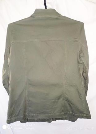 Катоновая куртка цвета хаки /джинсовая куртка цвета хаки/джинсовый пиджак3 фото