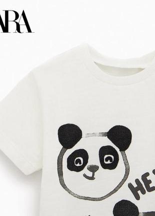 Футболка от zara hey panda printed shirt3 фото