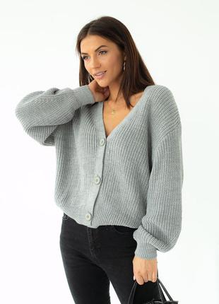 Гарний базовий кардиган оверсайз гудзики акрил шерсть