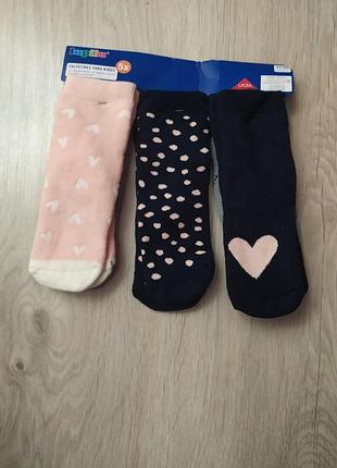 Носки махровые детские в горох и сердечка lupilu р. 23-26, 27-30