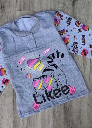 Піжама🎀 байкова для дівчинки, начіс