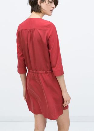 Платье,туника из комбинированной ткани,рубаха удлиненная от zara6 фото