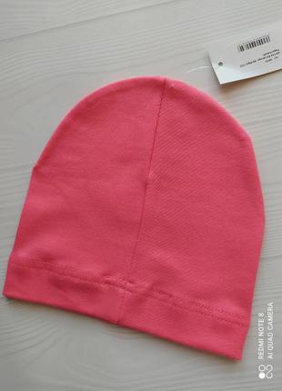 Яркая одинарная шапка на девочку 1-2 года4 фото