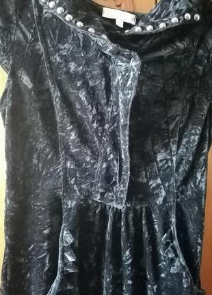 Велюровое платье черная туреченица р. 486 фото