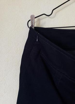 Люксовая юбка-мини из микрочайшего вельвета с карманами оттенка индиго jaeger 1686. новая с ценником.7 фото